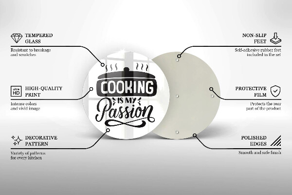 Skärbräda glas unik Matlagning är min passion