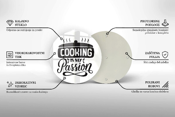 Skärbräda glas unik Matlagning är min passion