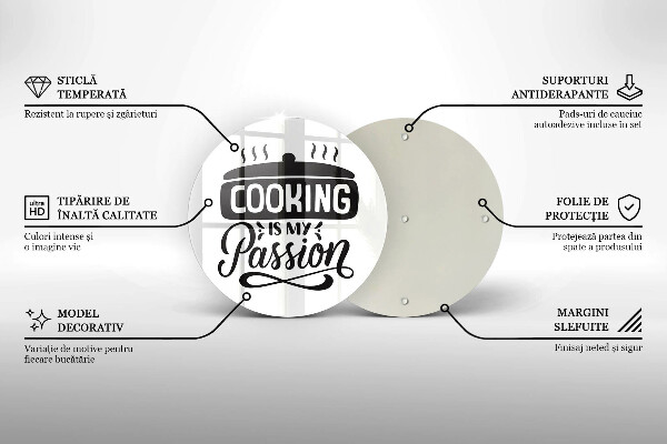 Skärbräda glas unik Matlagning är min passion