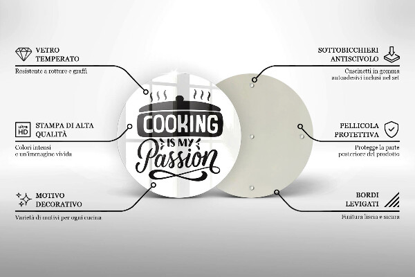 Skärbräda glas unik Matlagning är min passion