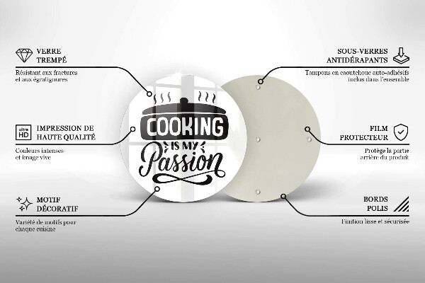 Skärbräda glas unik Matlagning är min passion