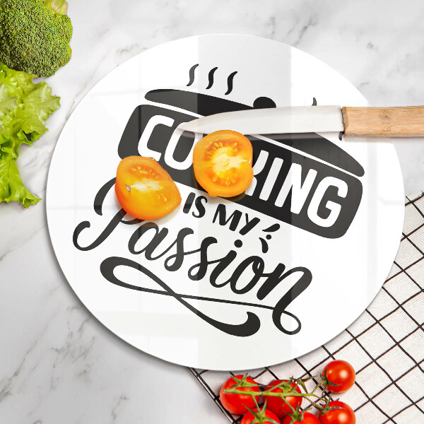 Skärbräda glas unik Matlagning är min passion