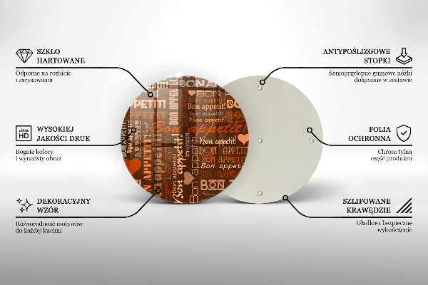 Skärbräda glas unik God aptit undertexter