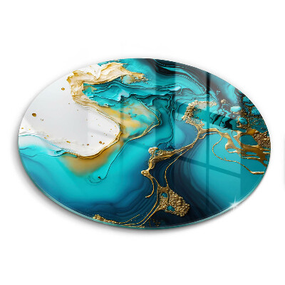 Skärbräda glas unik Turkos abstraktion