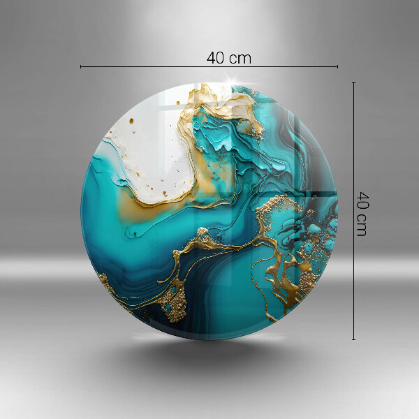 Skärbräda glas unik Turkos abstraktion