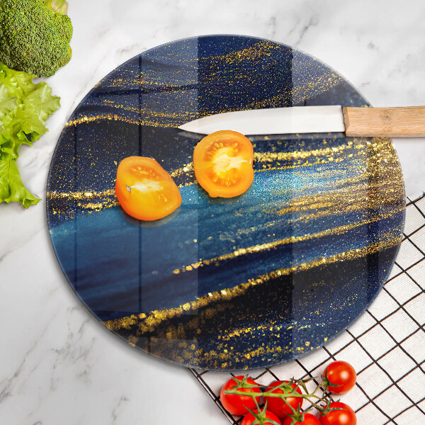 Skärbräda glas unik Marinblå abstraktion