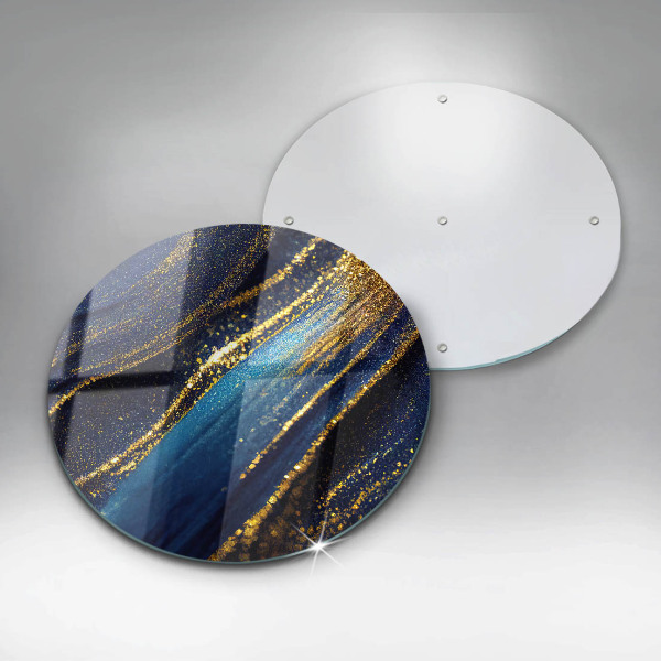 Skärbräda glas unik Marinblå abstraktion