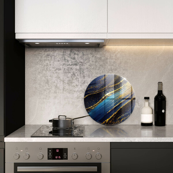 Skärbräda glas unik Marinblå abstraktion