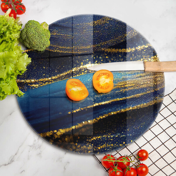 Skärbräda glas unik Marinblå abstraktion