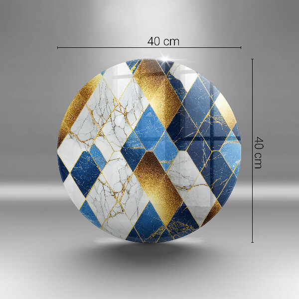 Skärbräda glas unik Gyllene marmor romber