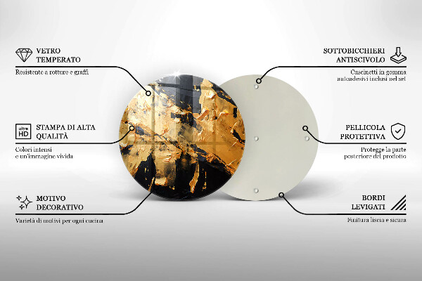 Skärbräda glas unik Elegant färgstruktur