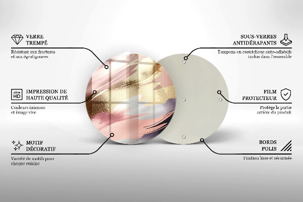 Skärbräda glas unik Pastellfläckar