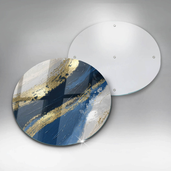 Skärbräda glas unik Textur med guld