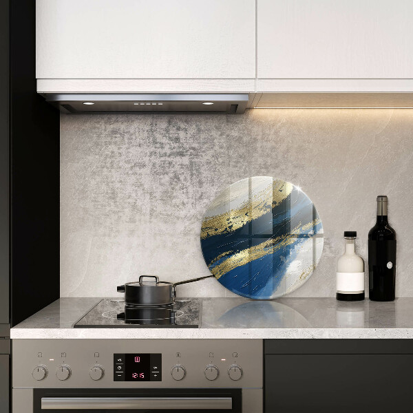 Skärbräda glas unik Textur med guld