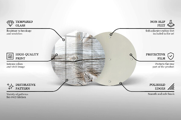 Skärbräda glas unik Ljus trästruktur