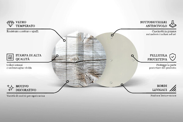Skärbräda glas unik Ljus trästruktur