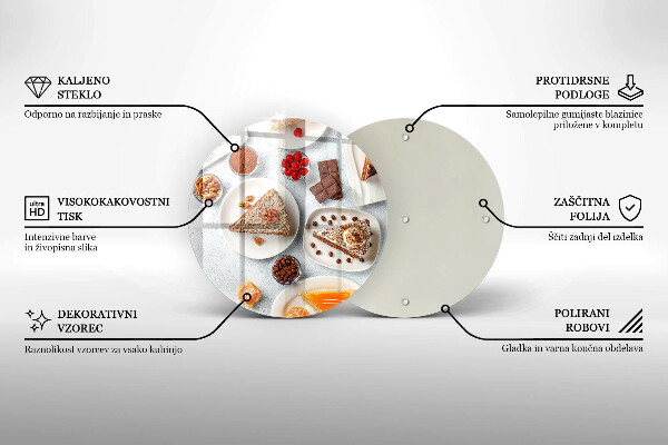 Skärbräda glas unik Tårtans sötma