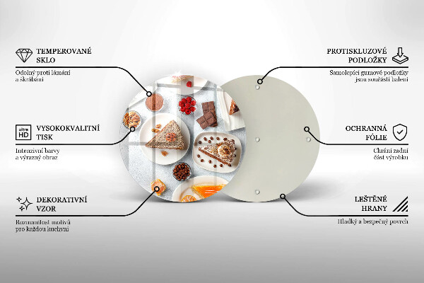 Skärbräda glas unik Tårtans sötma
