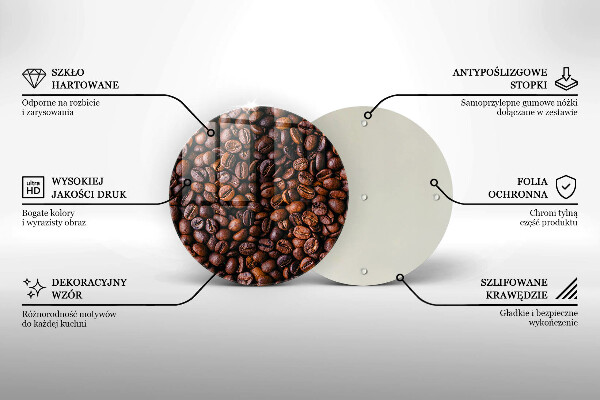 Skärbräda glas unik Kaffebönor