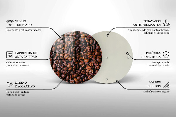 Skärbräda glas unik Kaffebönor