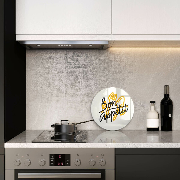 Skärbräda glas unik Bon Appetit inskription