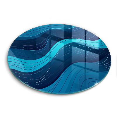 Skärbräda glas unik Abstrakta vågor