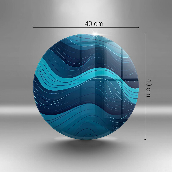 Skärbräda glas unik Abstrakta vågor