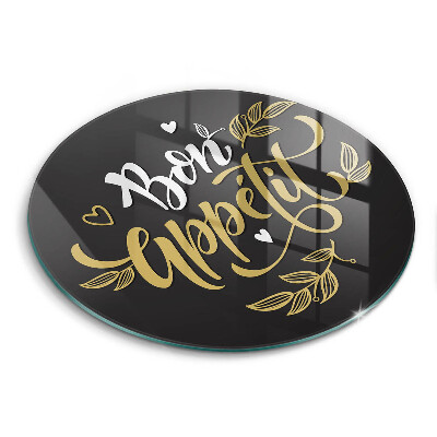 Skärbräda glas unik Bon Appetit inskription