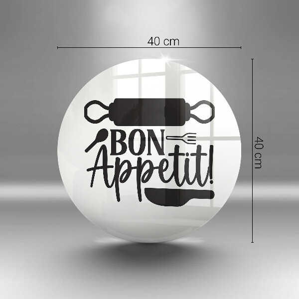 Skärbräda glas unik Bon Appetit inskription