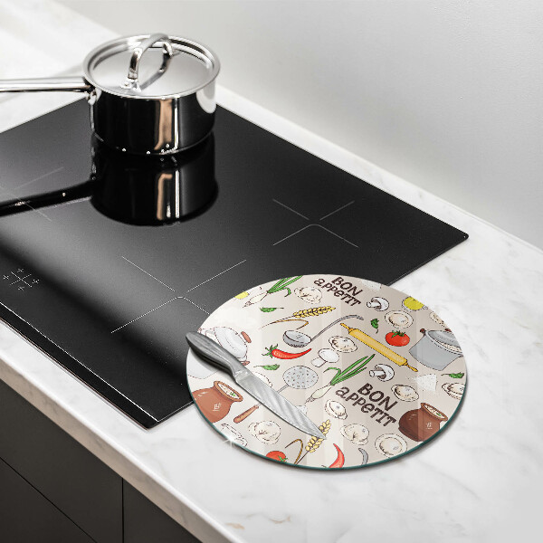 Skärbräda glas unik Kök illustration