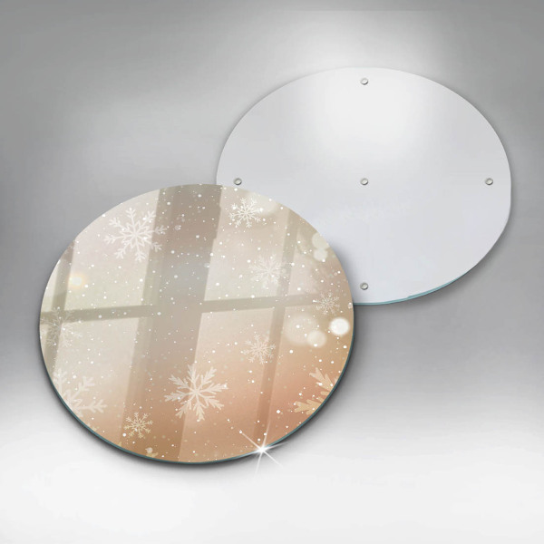 Skärbräda glas unik Snöflingor