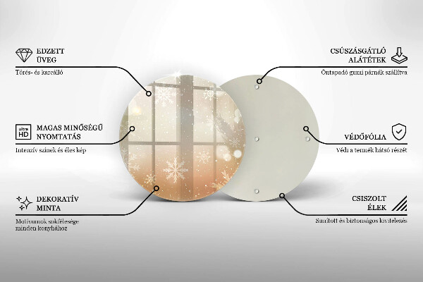 Skärbräda glas unik Snöflingor