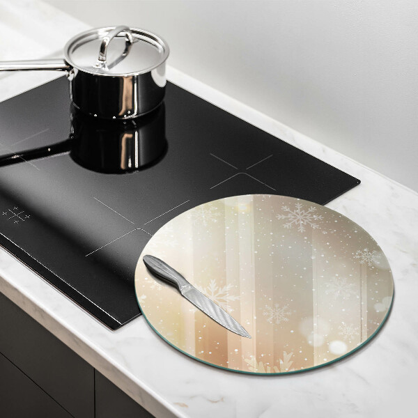 Skärbräda glas unik Snöflingor