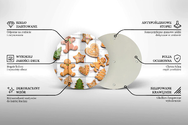 Skärbräda glas unik Jul pepparkakor