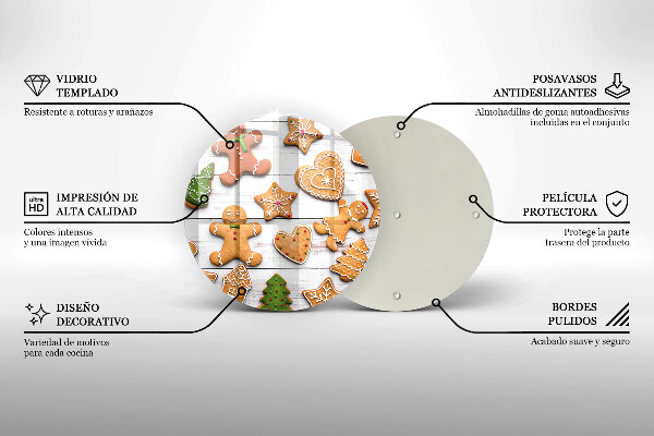 Skärbräda glas unik Jul pepparkakor