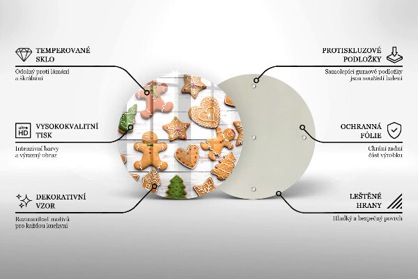 Skärbräda glas unik Jul pepparkakor