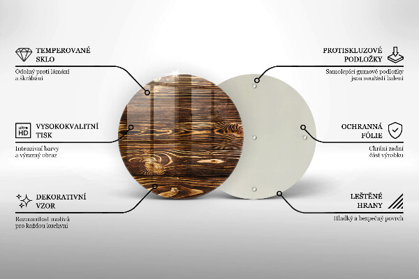 Skärbräda glas unik Trästruktur