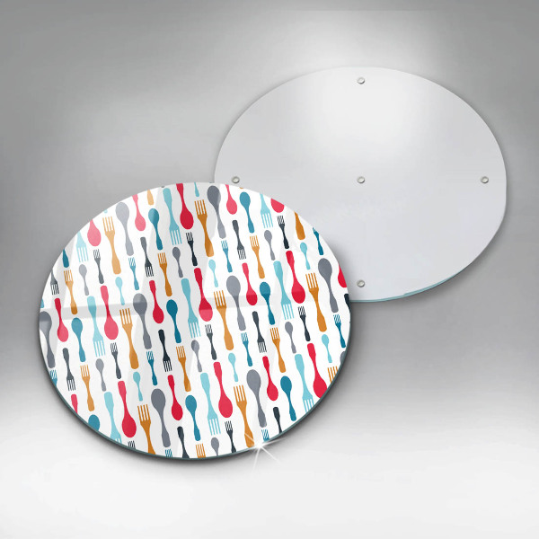 Skärbräda glas unik Sked illustration