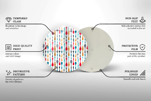 Skärbräda glas unik Sked illustration
