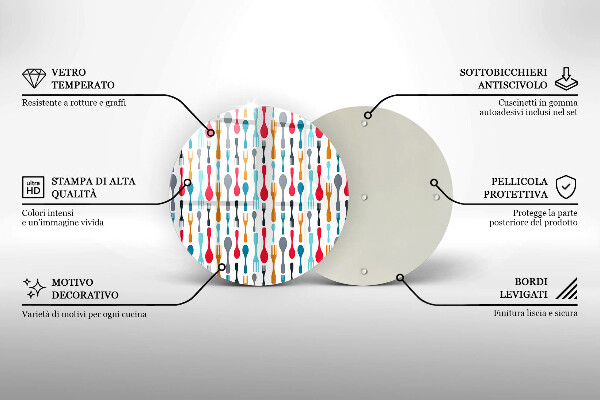 Skärbräda glas unik Sked illustration