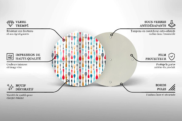 Skärbräda glas unik Sked illustration