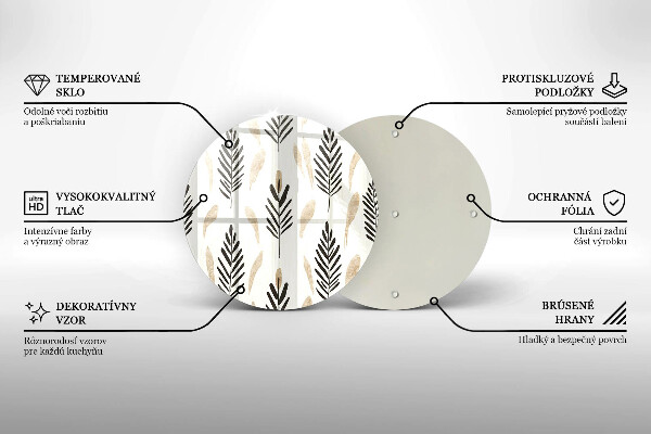 Skärbräda glas unik Boho växter