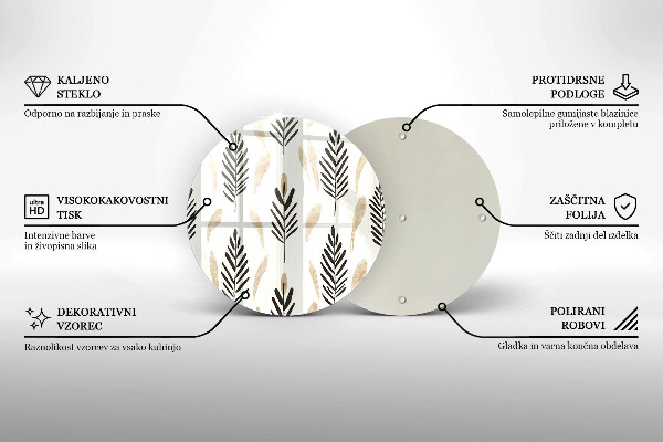 Skärbräda glas unik Boho växter