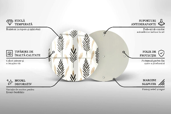 Skärbräda glas unik Boho växter