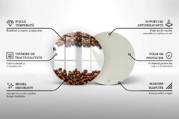 Skärbräda glas unik Kaffebönor