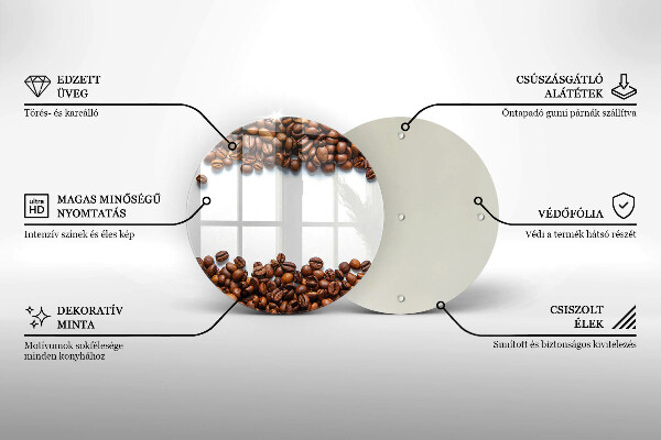 Skärbräda glas unik Kaffebönor
