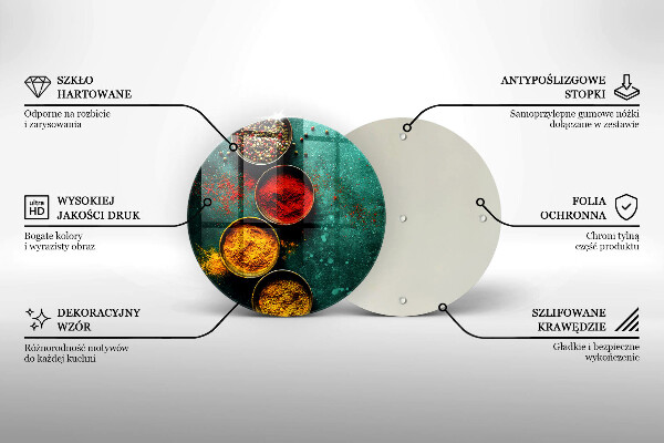 Skärbräda glas unik Orientaliska kryddor