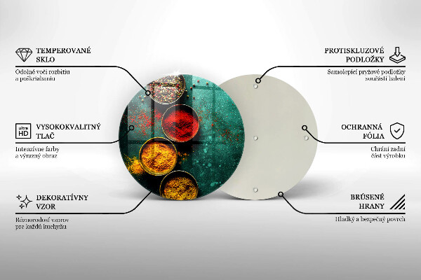 Skärbräda glas unik Orientaliska kryddor