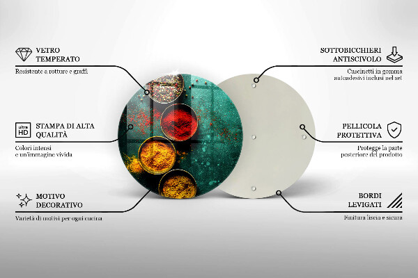 Skärbräda glas unik Orientaliska kryddor