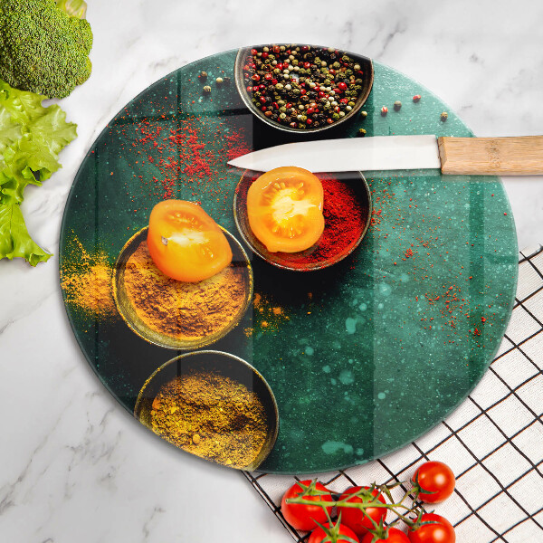 Skärbräda glas unik Orientaliska kryddor